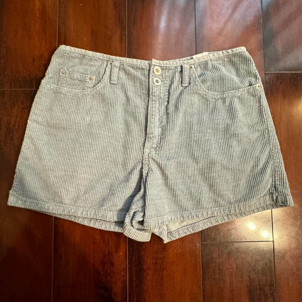 Baby blue corduroy shorts